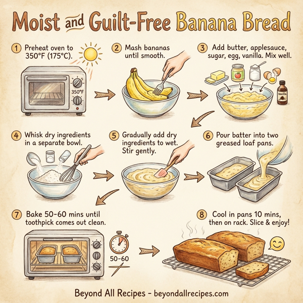 Moist and Guilt-Free Banana Bread instructions