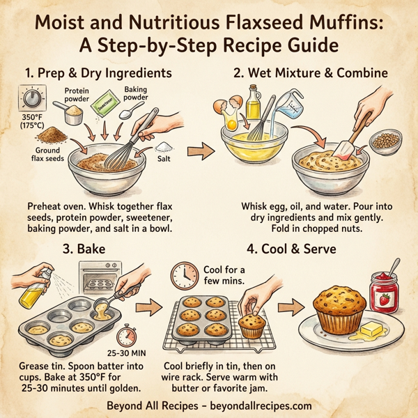 Moist and Nutritious Flaxseed Muffins instructions