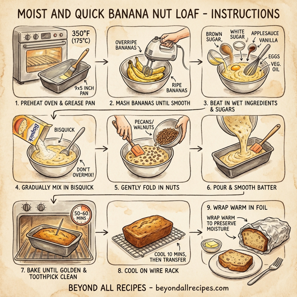 Moist and Quick Banana Nut Loaf instructions