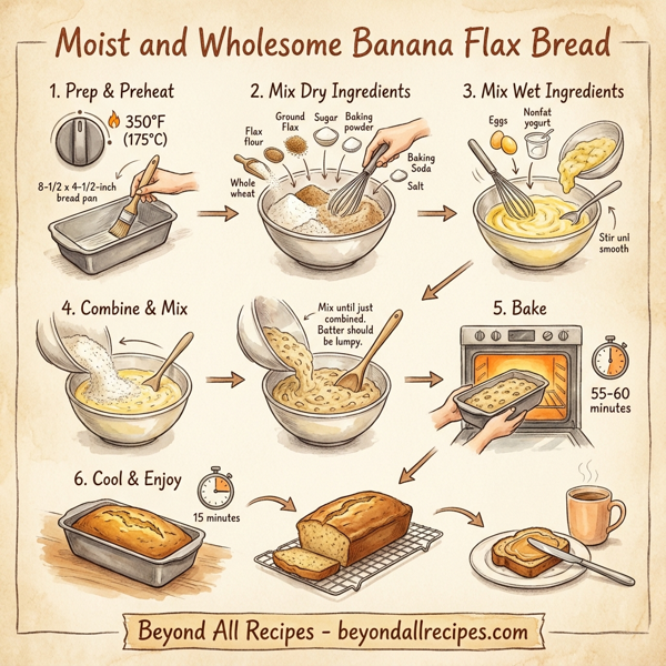 Moist and Wholesome Banana Flax Bread instructions