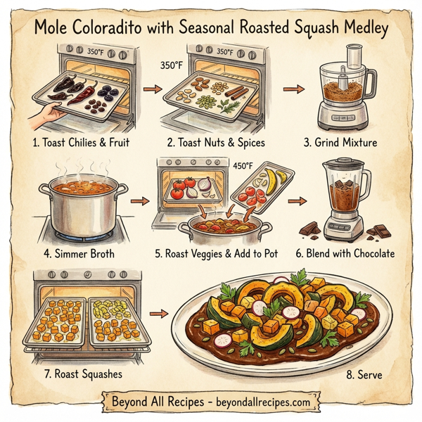 Mole Coloradito with Seasonal Roasted Squash Medley instructions