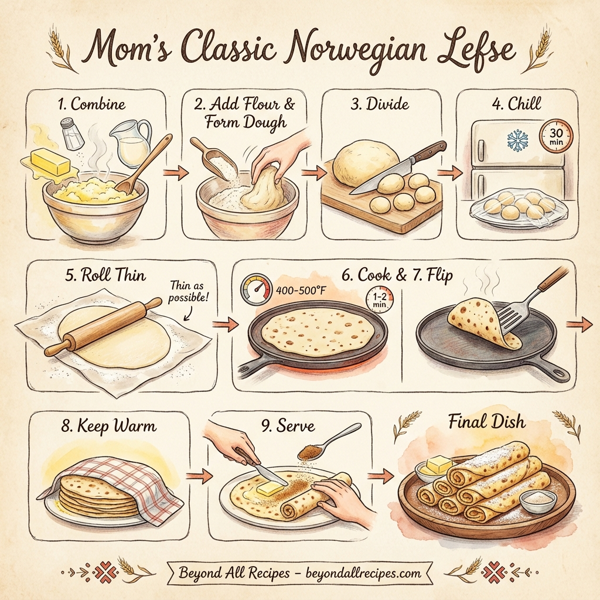 Mom's Classic Norwegian Lefse instructions