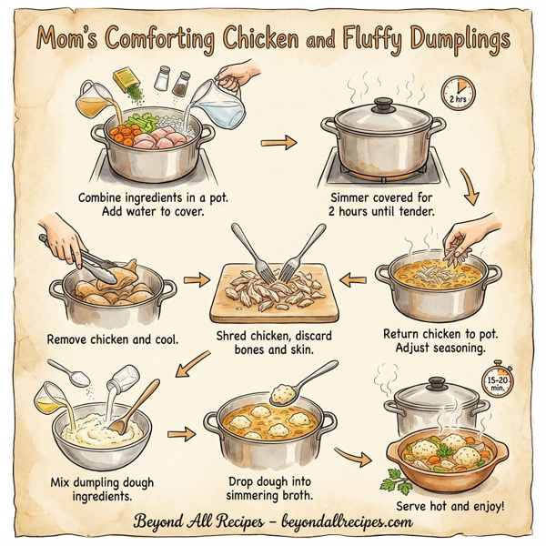 Mom's Comforting Chicken and Fluffy Dumplings instructions