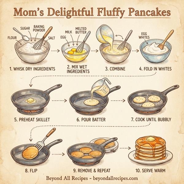 Mom's Delightful Fluffy Pancakes instructions