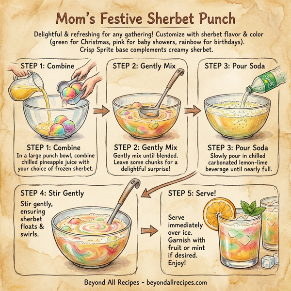 Mom's Festive Sherbet Punch instructions