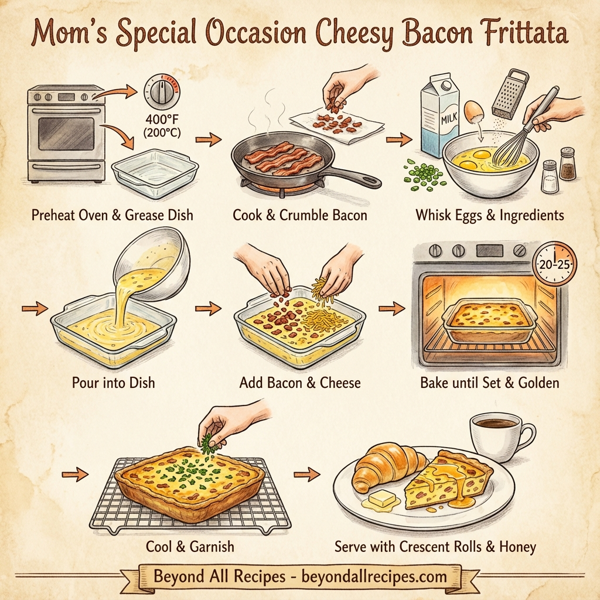 Mom's Special Occasion Cheesy Bacon Frittata instructions