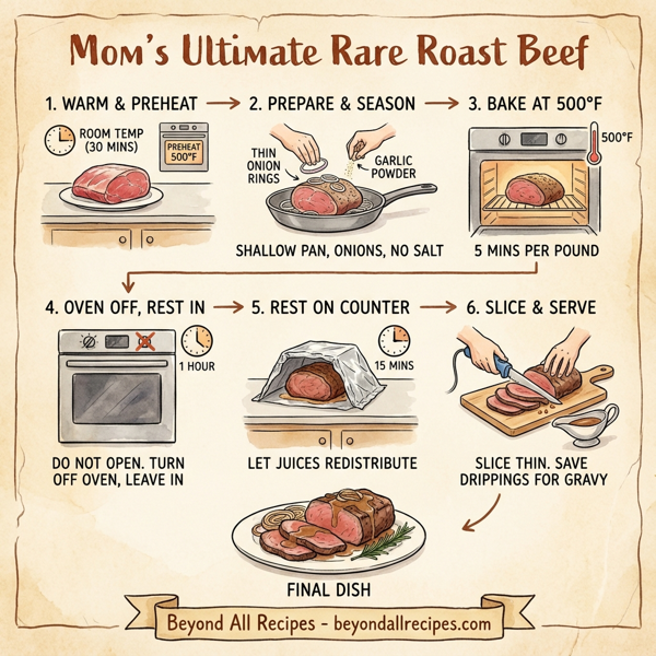 Mom's Ultimate Rare Roast Beef instructions