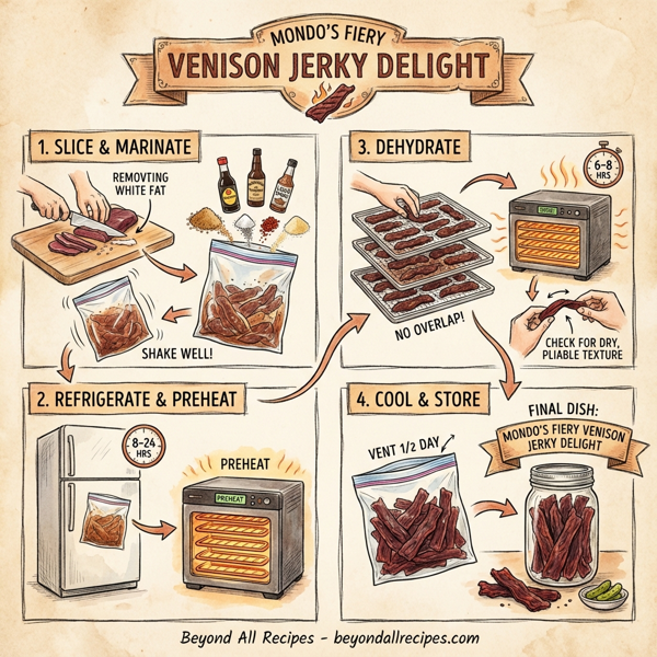 Mondo's Fiery Venison Jerky Delight instructions