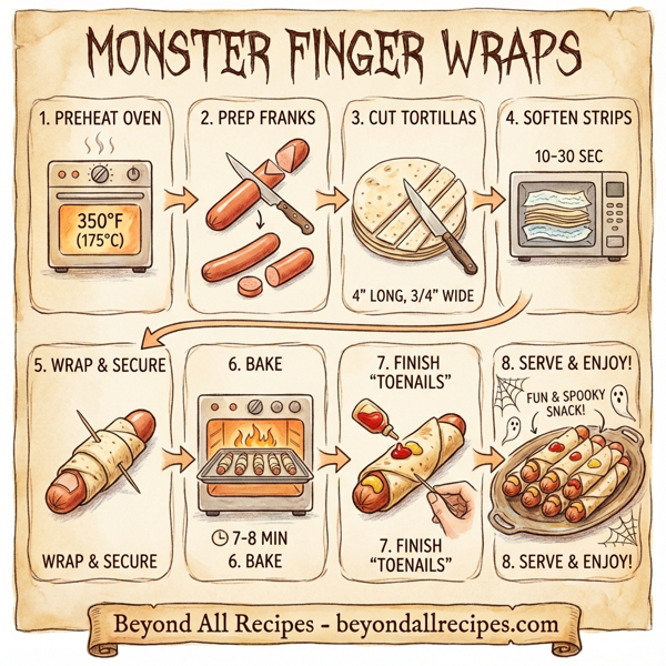 Monster Finger Wraps instructions