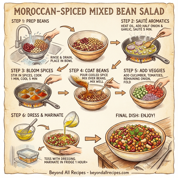 Moroccan-Spiced Mixed Bean Salad instructions