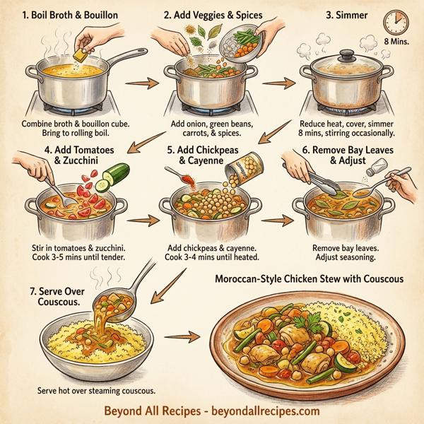 Moroccan-Style Chicken Stew with Couscous instructions