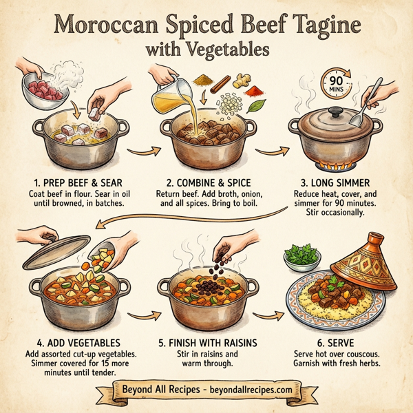 Moroccan Spiced Beef Tagine with Vegetables instructions