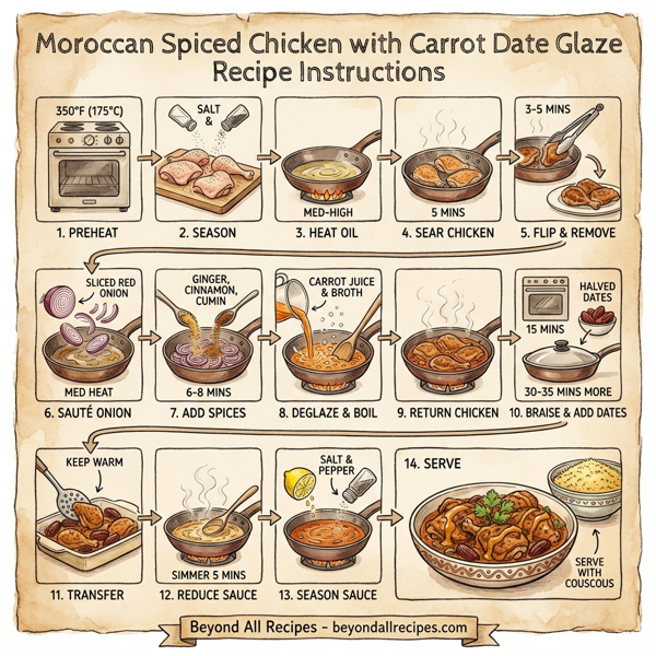 Moroccan Spiced Chicken with Carrot Date Glaze instructions