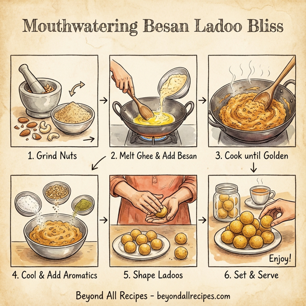 Mouthwatering Besan Ladoo Bliss instructions