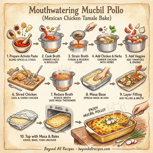 Mouthwatering Mucbil Pollo (Mexican Chicken Tamale Bake) instructions