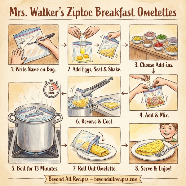 Mrs. Walker's Ziploc Breakfast Omelettes instructions