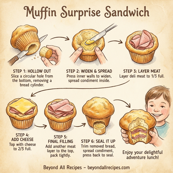 Muffin Surprise Sandwich instructions