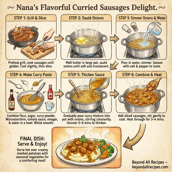 Nana's Flavorful Curried Sausages Delight instructions