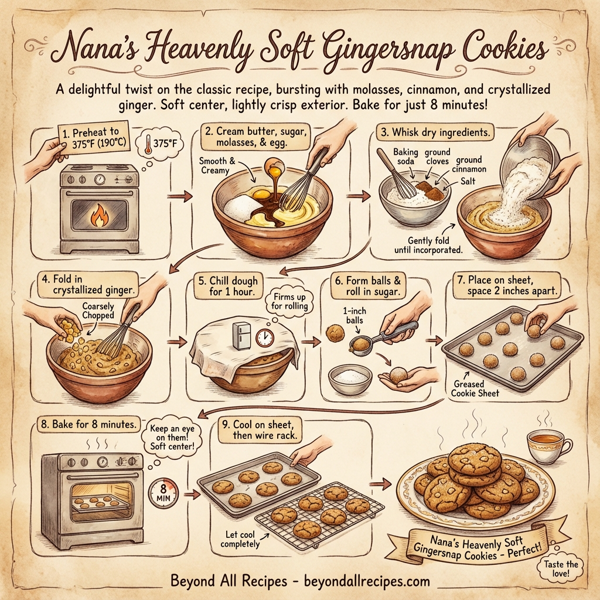 Nana's Heavenly Soft Gingersnap Cookies instructions
