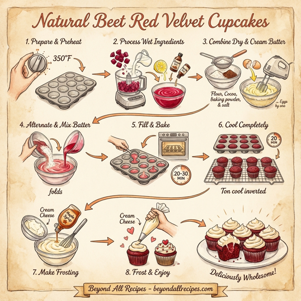 Natural Beet Red Velvet Cupcakes instructions