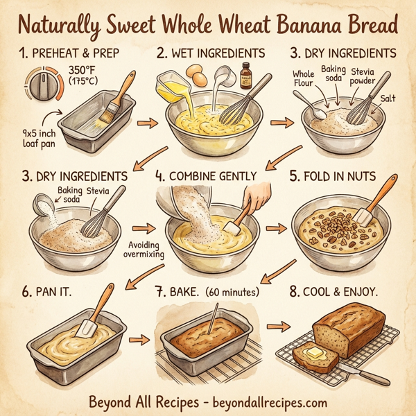 Naturally Sweet Whole Wheat Banana Bread instructions