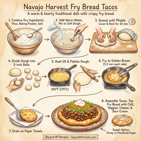 Navajo Harvest Fry Bread Tacos instructions