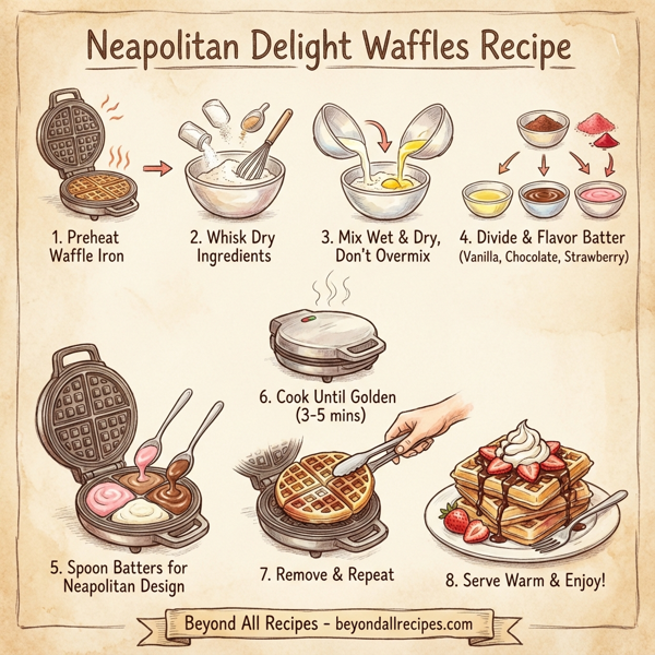 Neapolitan Delight Waffles instructions
