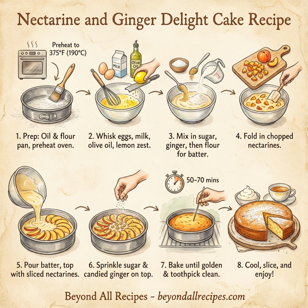 Nectarine and Ginger Delight Cake instructions