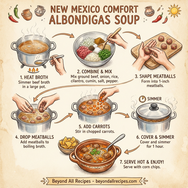 New Mexico Comfort Albondigas Soup instructions