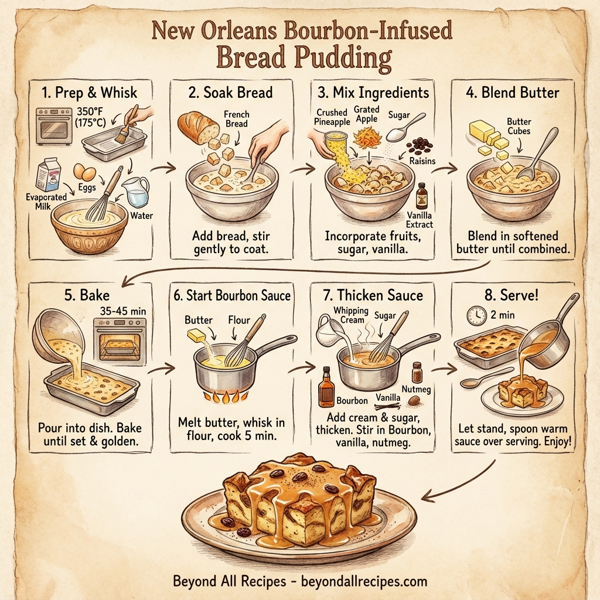 New Orleans Bourbon-Infused Bread Pudding instructions