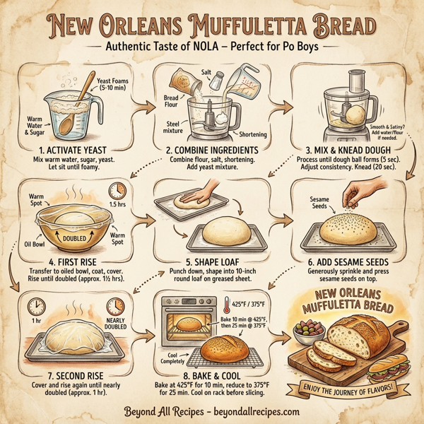 New Orleans Muffuletta Bread instructions
