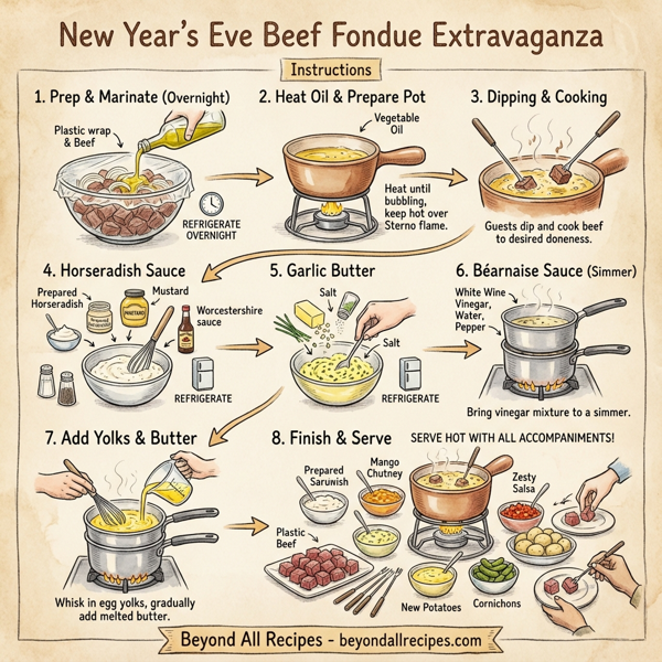 New Year's Eve Beef Fondue Extravaganza instructions