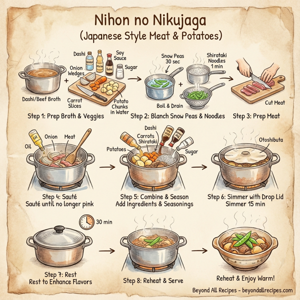 Nihon no Nikujaga (Japanese Style Meat & Potatoes) instructions