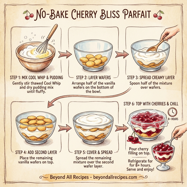 No-Bake Cherry Bliss Parfait instructions