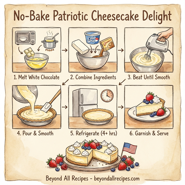No-Bake Patriotic Cheesecake Delight instructions
