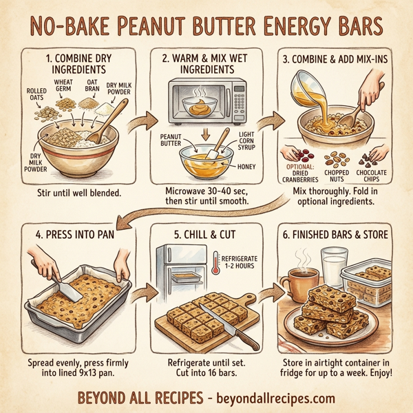 No-Bake Peanut Butter Energy Bars instructions