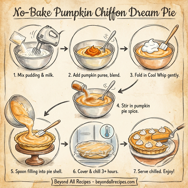 No-Bake Pumpkin Chiffon Dream Pie instructions