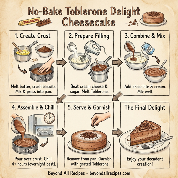 No-Bake Toblerone Delight Cheesecake instructions