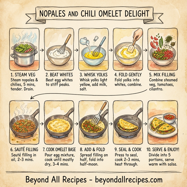 Nopales and Chili Omelet Delight instructions
