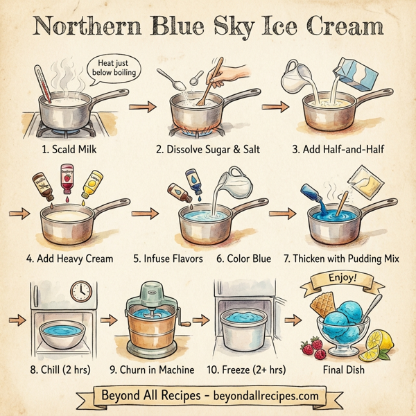 Northern Blue Sky Ice Cream instructions