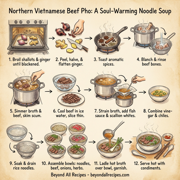 Northern Vietnamese Beef Pho: A Soul-Warming Noodle Soup instructions