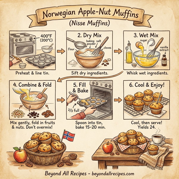 Norwegian Apple-Nut Muffins instructions