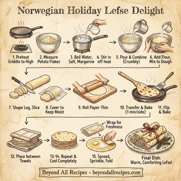 Norwegian Holiday Lefse Delight instructions