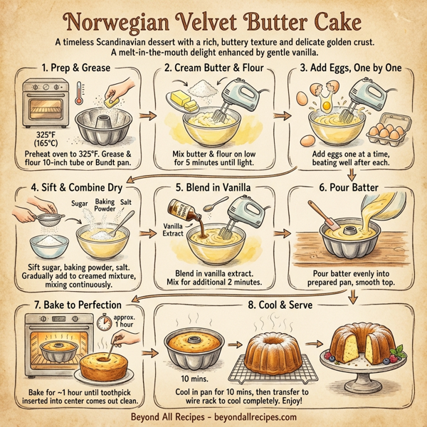 Norwegian Velvet Butter Cake instructions