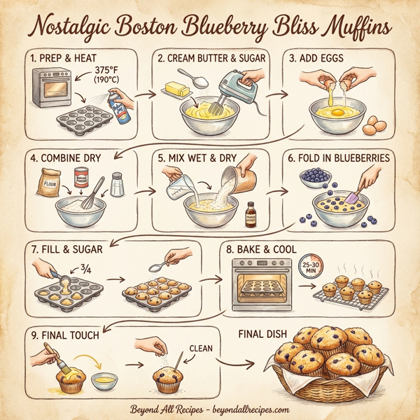 Nostalgic Boston Blueberry Bliss Muffins instructions