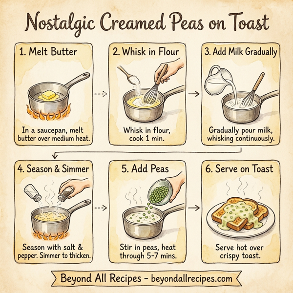Nostalgic Creamed Peas on Toast instructions