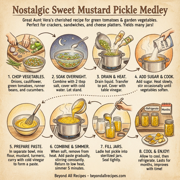 Nostalgic Sweet Mustard Pickle Medley instructions