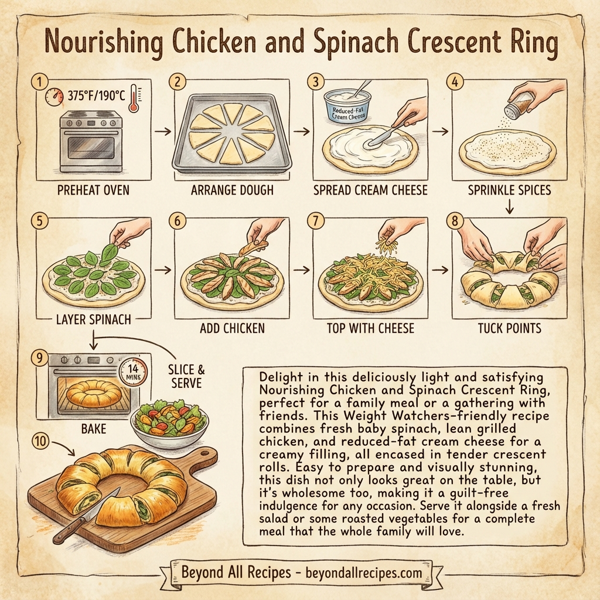 Nourishing Chicken and Spinach Crescent Ring instructions