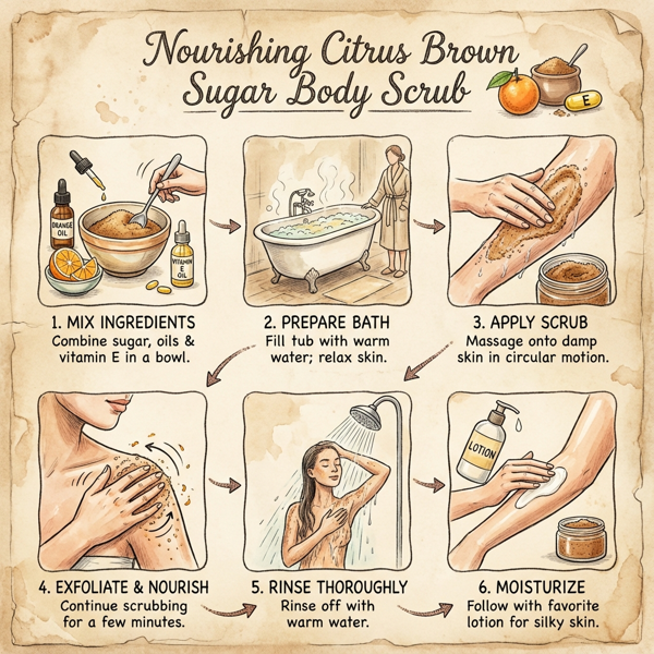 Nourishing Citrus Brown Sugar Body Scrub instructions