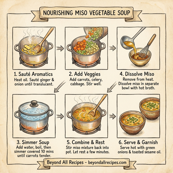 Nourishing Miso Vegetable Soup instructions